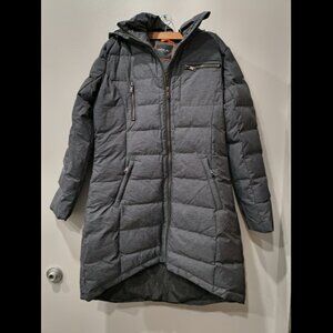 Orolay Duck Down Jacket Womens M Gray Puffer Coat Outdoor Hooded